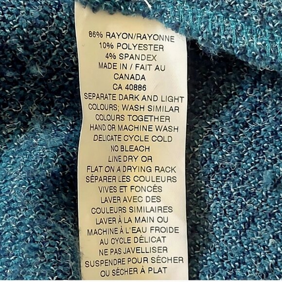 Dagg & Stacey Sweater Dress Size Small Mock Neck Darted Sleeve Knit Pockets - Picture 10 of 10